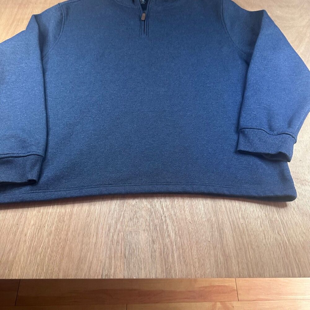 George Quarter Zip Pullover Navy Fleece Lined Sweatshirt Men’s 3XL